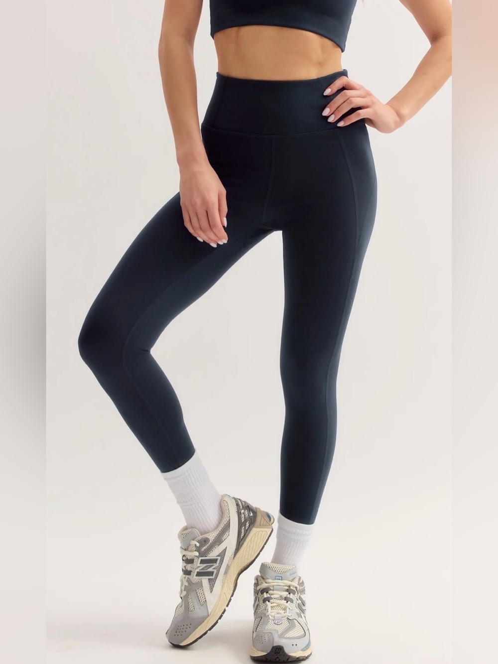 Girlfriend Collective Compressive High Rise Leggings #4008 Large Rain Blue Yoga